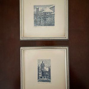 Rothenburg Germany Framed Prints - set of 2